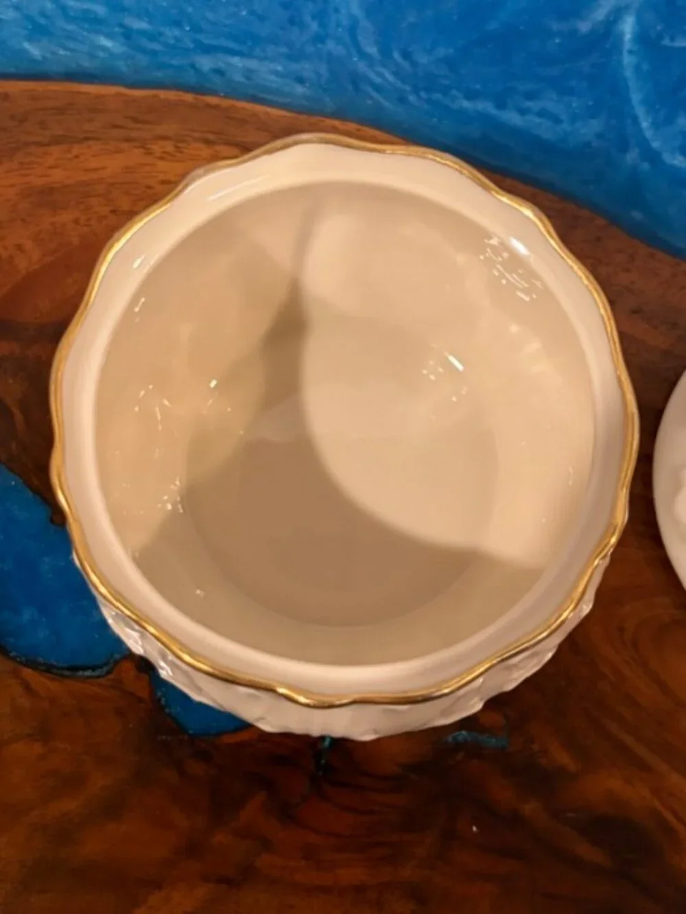 Lenox Cottage Acanthus Leaf Sugar Bowl & Creamer with 24k Gold Trim